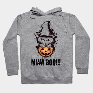 Cute Halloween Miaw Cat Boo Hoodie